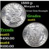 Image 1 : 1889-p Morgan Dollar $1 Grades GEM Unc