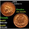 Image 1 : 1901 Indian Cent 1c Grades Unc Details