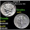 Image 1 : 1920-d Mercury Dime 10c Grades Choice AU