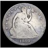 Image 2 : 1869-p Seated Half Dollar 50c Grades vg, very good