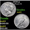 Image 1 : 1926-p Peace Dollar $1 Grades Select Unc