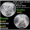 Image 1 : 1926-s Vam 1X R5 Peace Dollar $1 Grades Select+ Unc