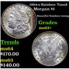 Image 1 : 1884-o Rainbow Toned Morgan Dollar $1 Grades Select+ Unc