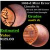 Image 1 : 1968-d Mint Error Lincoln Cent 1c Grades GEM Unc RB