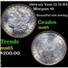 Image 1 : 1884-o /o Vam 15 I3 R4 Morgan Dollar $1 Grades GEM Unc