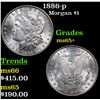 Image 1 : 1886-p Morgan Dollar $1 Grades GEM+ Unc