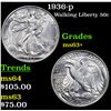 Image 1 : 1936-p Walking Liberty Half Dollar 50c Grades Select+ Unc