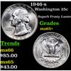 Image 1 : 1946-s Washington Quarter 25c Grades GEM+ Unc