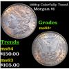 Image 1 : 1898-p Colorfully Toned Morgan Dollar $1 Grades Select+ Unc