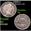 Image 1 : 1906-o Barber Dime 10c Grades f, fine