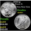 Image 1 : 1923-p Peace Dollar $1 Grades Choice+ Unc