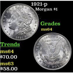 1921-p Morgan Dollar $1 Grades Choice Unc