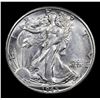 Image 2 : 1945-d Walking Liberty Half Dollar 50c Grades Select Unc
