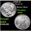 Image 1 : 1926-d Peace Dollar $1 Grades Choice Unc