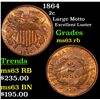 Image 1 : 1864 Two Cent Piece 2c Grades Select Unc RB