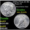 Image 1 : 1935-p Vam 1C R5 Peace Dollar $1 Grades Unc Details