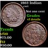 Image 1 : 1863 Indian Civil War Token 1c Grades vf details