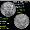 Image 1 : 1878-p 8tf Vam 7 Morgan Dollar $1 Grades Select Unc