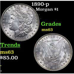 1890-p Morgan Dollar $1 Grades Select Unc