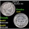 Image 1 : 1913-p Barber Dime 10c Grades BU+