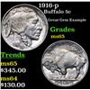Image 1 : 1916-p Buffalo Nickel 5c Grades GEM Unc