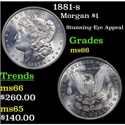 1881-s Morgan Dollar $1 Grades GEM+ Unc