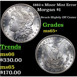 1882-s Minor Mint Error Morgan Dollar $1 Grades GEM+ Unc