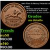 Image 1 : 1863 Time Is Money F-630Ak/1A Civil War Token 1c Grades AU Details