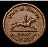 Image 2 : 1863 Time Is Money F-630Ak/1A Civil War Token 1c Grades AU Details