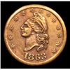 Image 2 : 1863 Turban Liberty Civil War Token 1c Grades Select AU