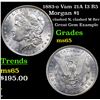 Image 1 : 1883-o Vam 21A I3 R5 Morgan Dollar $1 Grades GEM Unc