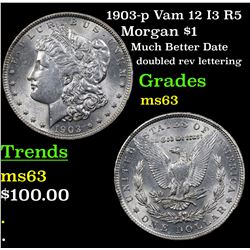 1903-p Vam 12 I3 R5 Morgan Dollar $1 Grades Select Unc