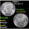 Image 1 : 1880-s Morgan Dollar $1 Grades Unc Details