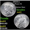 Image 1 : 1923-s Peace Dollar $1 Grades Select Unc