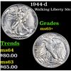 Image 1 : 1944-d Walking Liberty Half Dollar 50c Grades Select+ Unc
