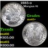 Image 1 : 1885-o Morgan Dollar $1 Grades GEM+ Unc