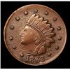Image 2 : 1863 Indian F-61/198A R3 Civil War Token 1c Grades xf