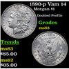 Image 1 : 1890-p Vam 14 Morgan Dollar $1 Grades Select Unc