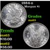 Image 1 : 1884-o Morgan Dollar $1 Grades Select Unc