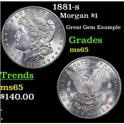 1881-s Morgan Dollar $1 Grades GEM Unc