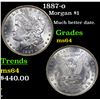 Image 1 : 1887-o Morgan Dollar $1 Grades Choice Unc