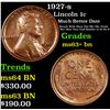 Image 1 : 1927-s Lincoln Cent 1c Grades Select+ Unc BN