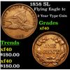 Image 1 : 1858 SL Flying Eagle Cent 1c Grades xf