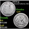 Image 1 : 1854-p Seated Half Dollar 50c Grades vg+