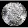 Image 2 : 1887-p Morgan Dollar $1 Grades GEM Unc