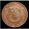 Image 3 : 1864 Two Cent Piece 2c Grades vf+