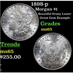 1898-p Morgan Dollar $1 Grades GEM Unc