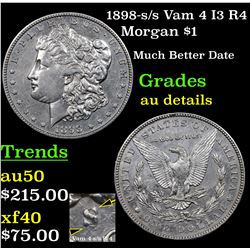1898-s /s Vam 4 I3 R4 Morgan Dollar $1 Grades AU Details