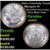 Image 1 : 1885-o Colorfully Toned Morgan Dollar $1 Grades Choice+ Unc