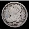 Image 2 : 1837 JR 4 Capped Bust Dime 10c Grades vg+